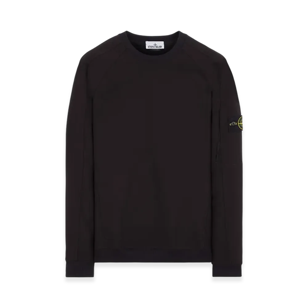Stone Island 60653 Nylon Technical Fleece Crewneck Sweatshirt - 23SS "Black"