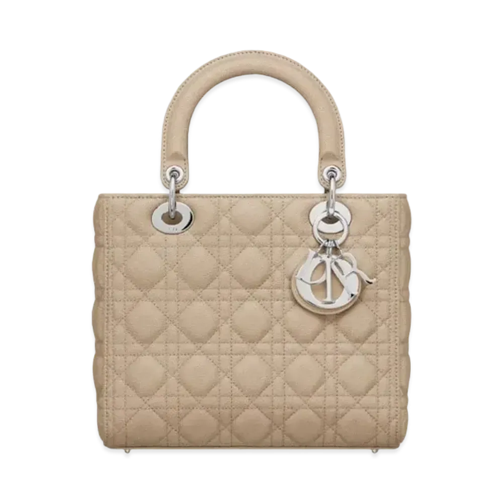 Dior Medium Lady Bag Cannage Grained Calfskin "Sand"