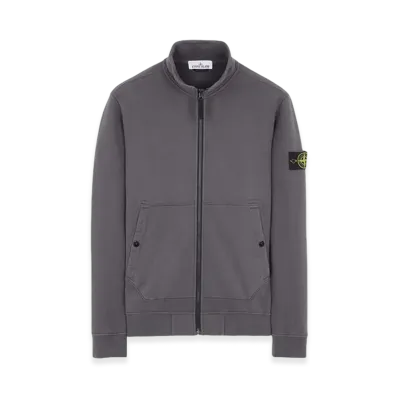 Stone Island 62820 Brushed Cotton Fleece Garment Dyed Full Zip Up Sweatshirt - 23FW "Lead"