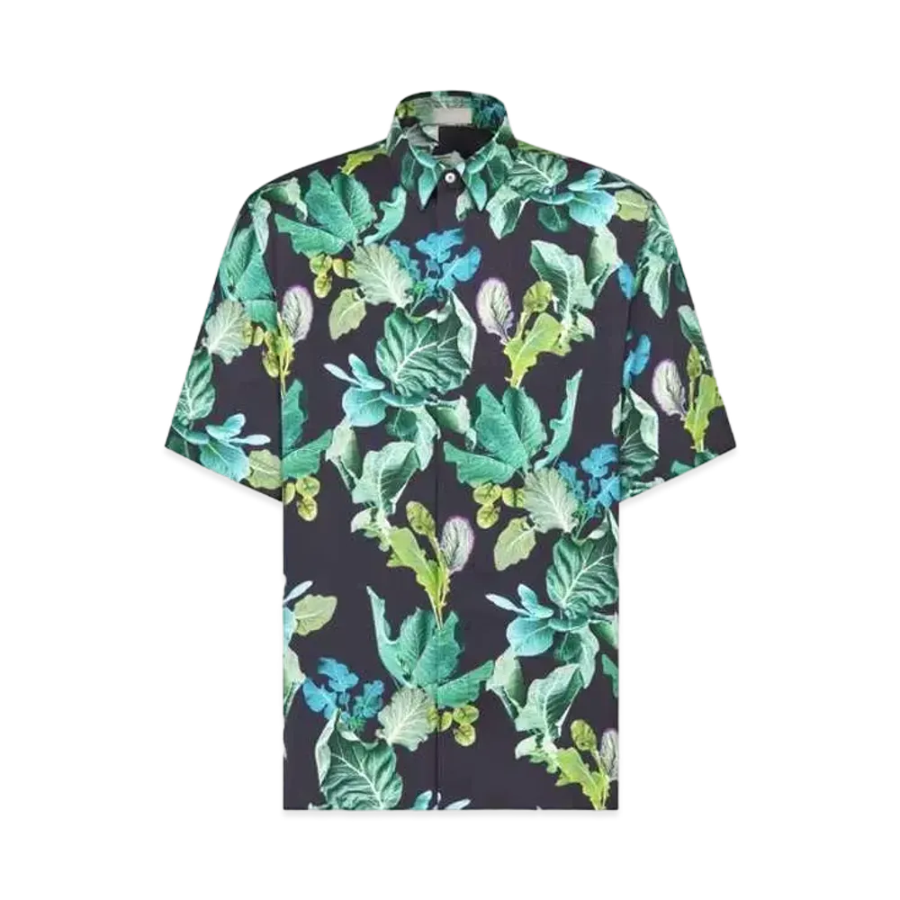 Dior Tears Short-Sleeved Shirt "Navy Blue/Collard Green"