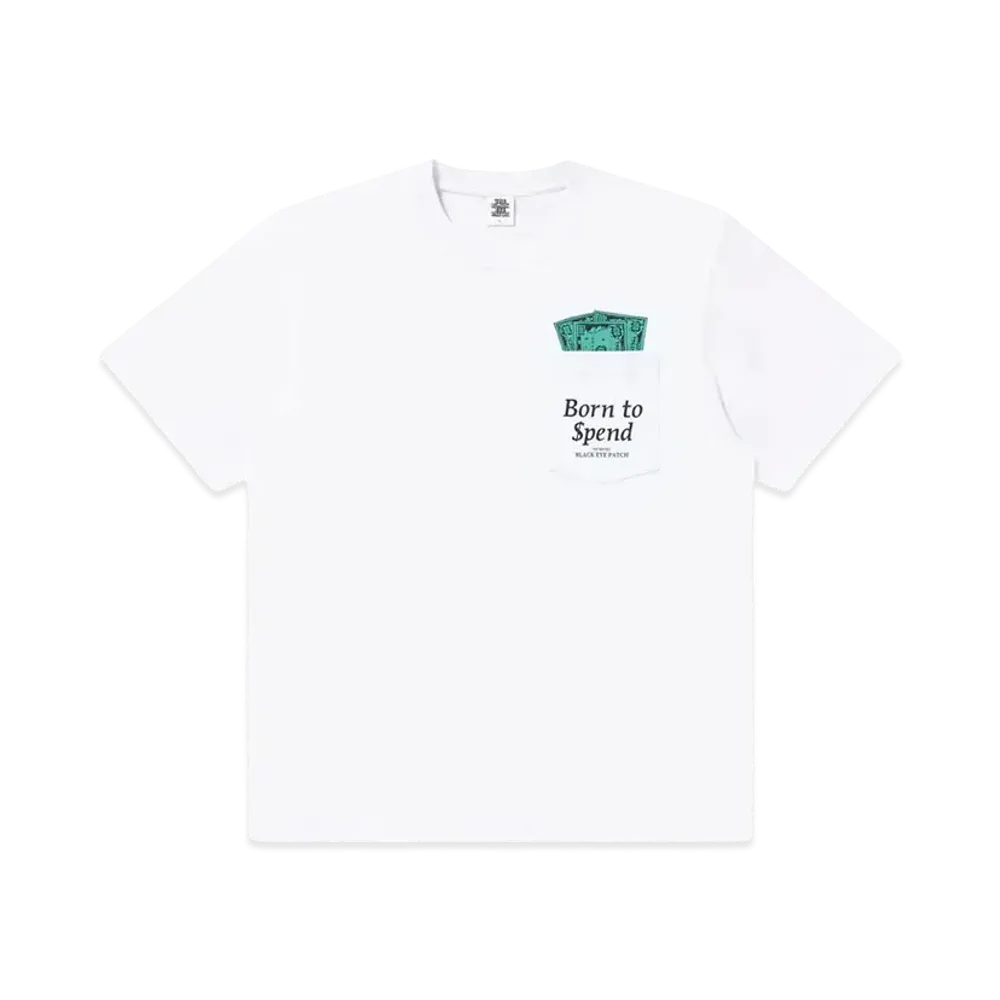 BlackEyePatch Born To Spend Pocket Tee "White"