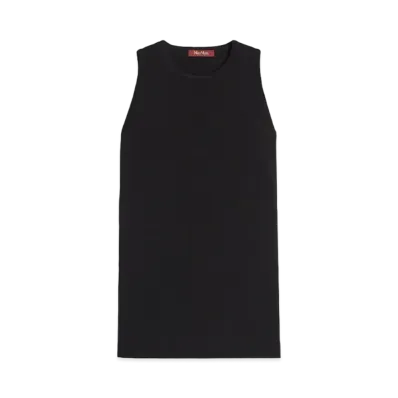 Max Mara Phalange Viscose Stretch Tunic "Black"