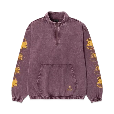 HUF Pegasus Half Zip Top "Raisin"