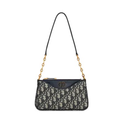 Dior 30 Montaigne Hobo Avenue Mini Bag Dior Oblique Jacquard "Blue"