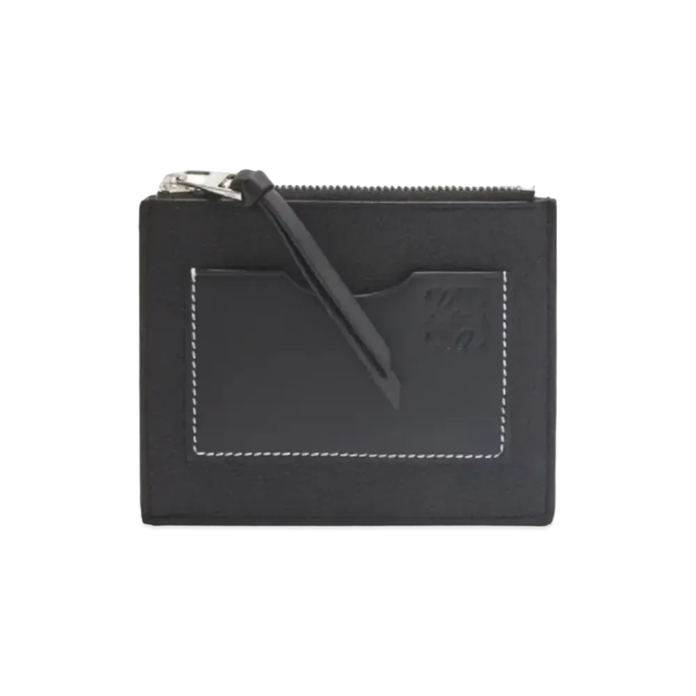LOEWE Coin Card Holder Large Soft Grain Calf "Black"
