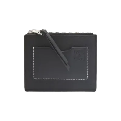 LOEWE Coin Card Holder Large Soft Grain Calf "Black"