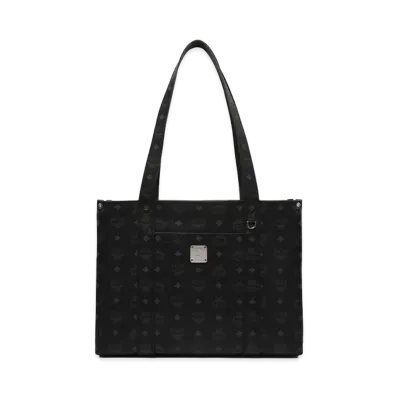 MCM Women's Printed Canvas Large Aren Shopping Bag "Black"