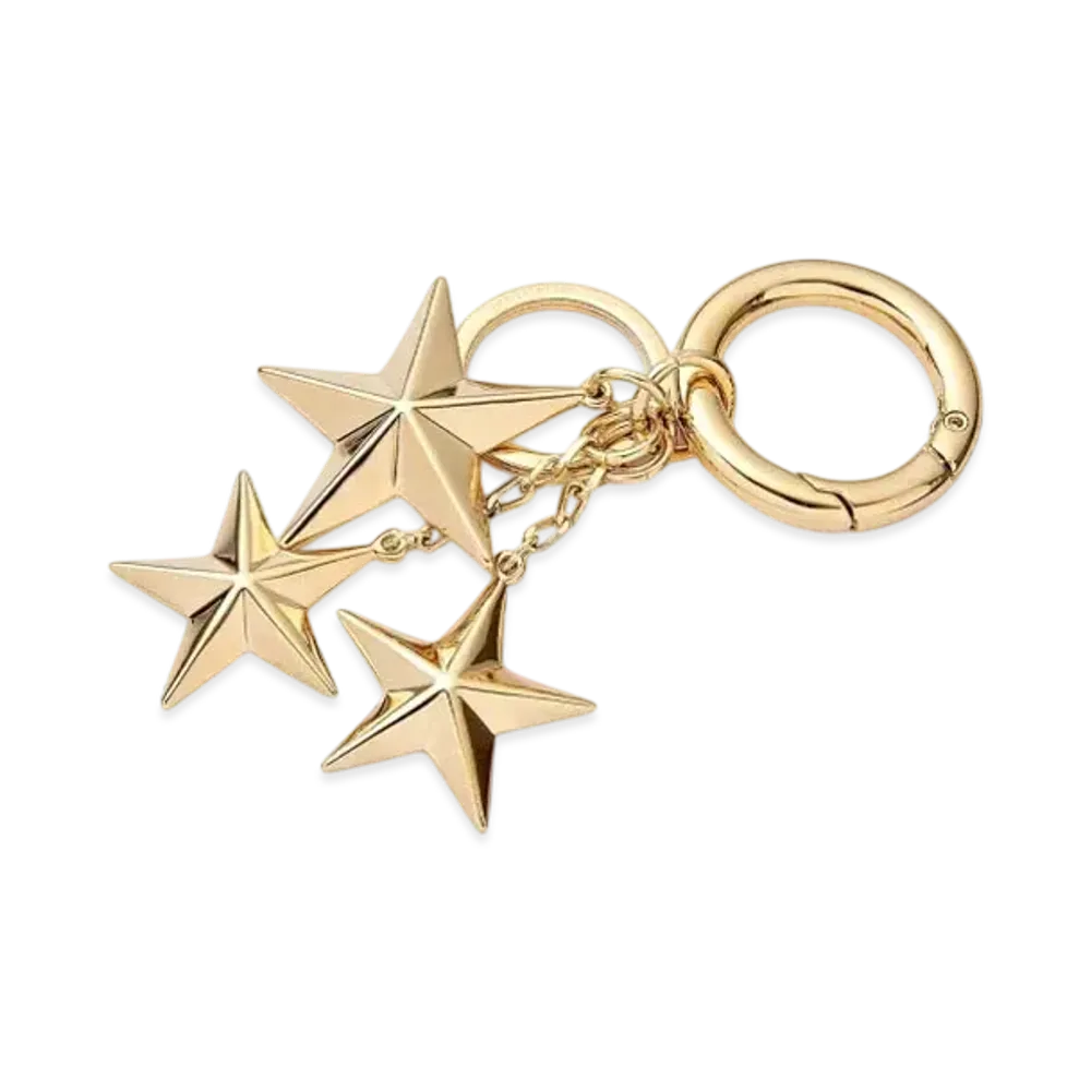 Jimmy Choo Minty Metal Star Key Ring "Gold"