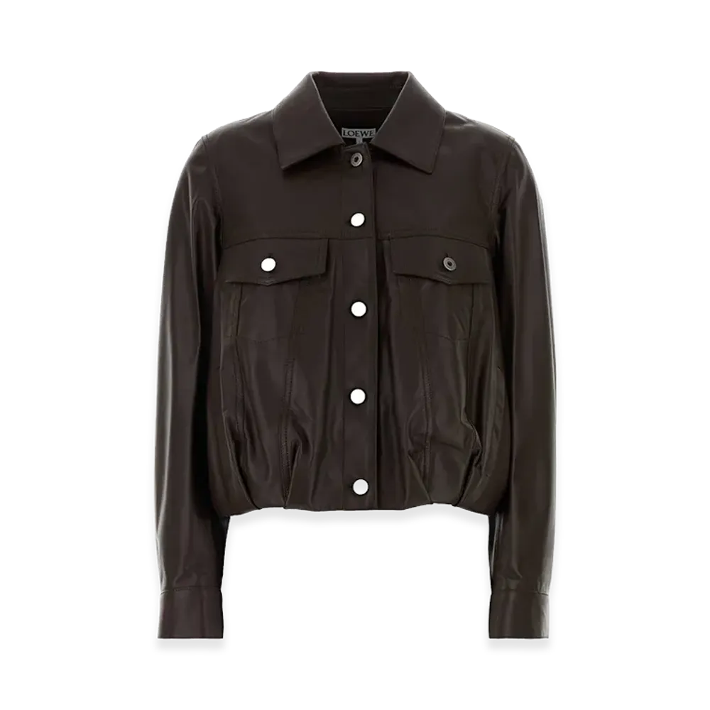 LOEWE Women's Leather Jacket "Chocolate"
