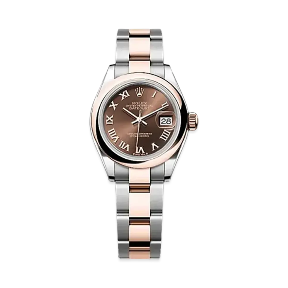 ROLEX Lady-Datejust Oystersteel & Everose Gold "Brown"
