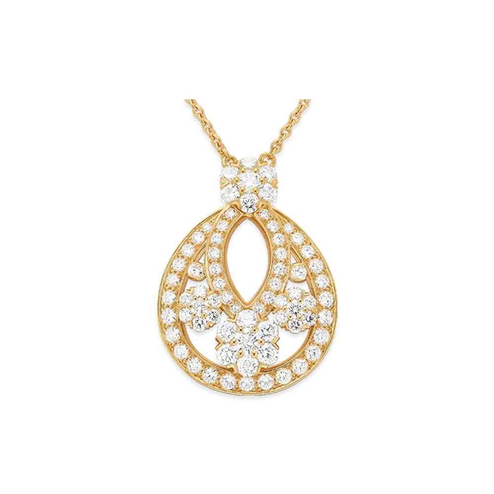 Van Cleef & Arpels Snowflake pendant small model "18K Yellow gold/Diamond"