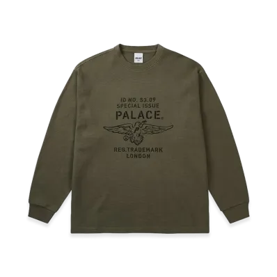 PALACE Dove Stamp Waffle Longsleeve "Army Olive"