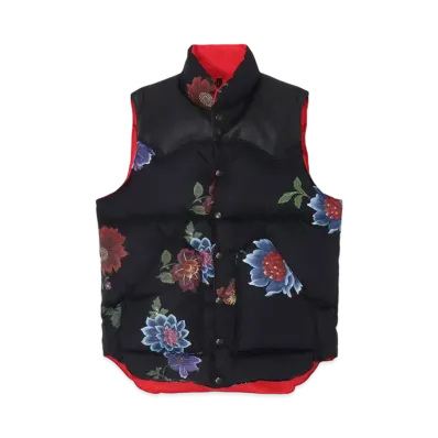 WILDSIDE Yohji Yamamoto x Rocky Mountain Featherbed Down Vest "Red/Black"