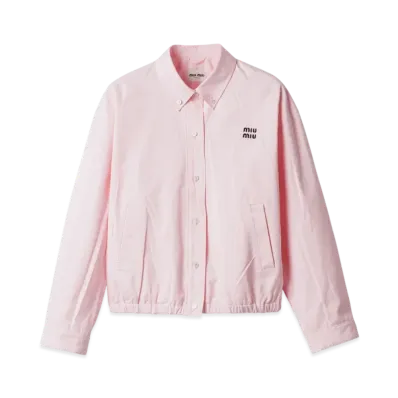 MIUMIU Women's Poplin Blouson Jacket "Pink"