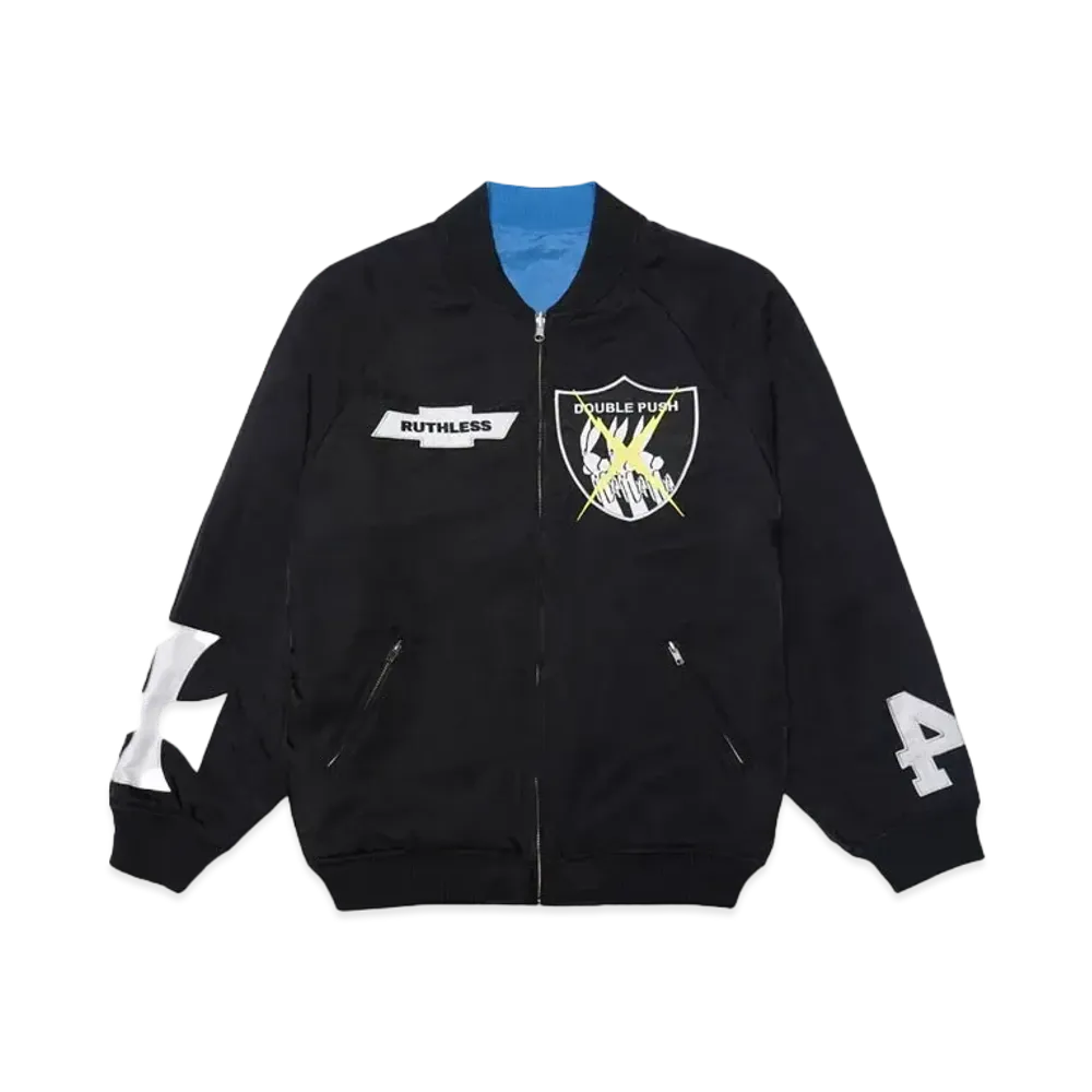TAIN DOUBLE PUSH RUTHLESS NYLON GAME JACKET "BLACK"