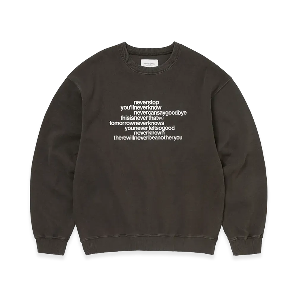 thisisneverthat x FRAGMENT Design Crewneck "Off Black"