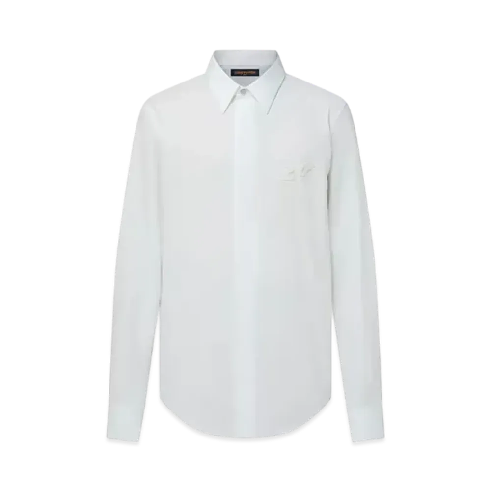 Louis Vuitton Long-Sleeved Cotton Shirt "Blanc"