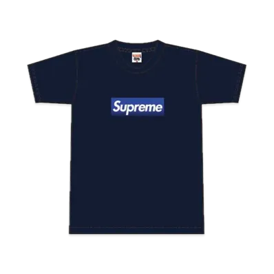 Supreme Holographic Box Logo Tee "Navy"