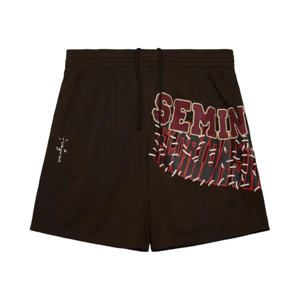 Travis Scott x M&N x Florida State University Shorts "Brown"
