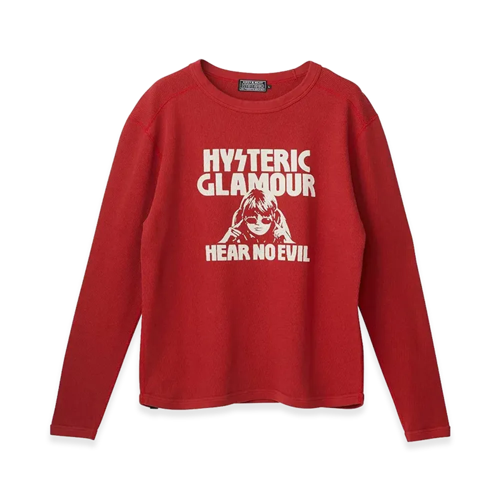 HYSTERIC GLAMOUR HEAR NO EVIL T-Shirt "Red"