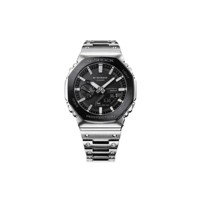 Casio G-Shock 2100 Series Mobile Link Analog-Digi Solar M Watch "Silver"