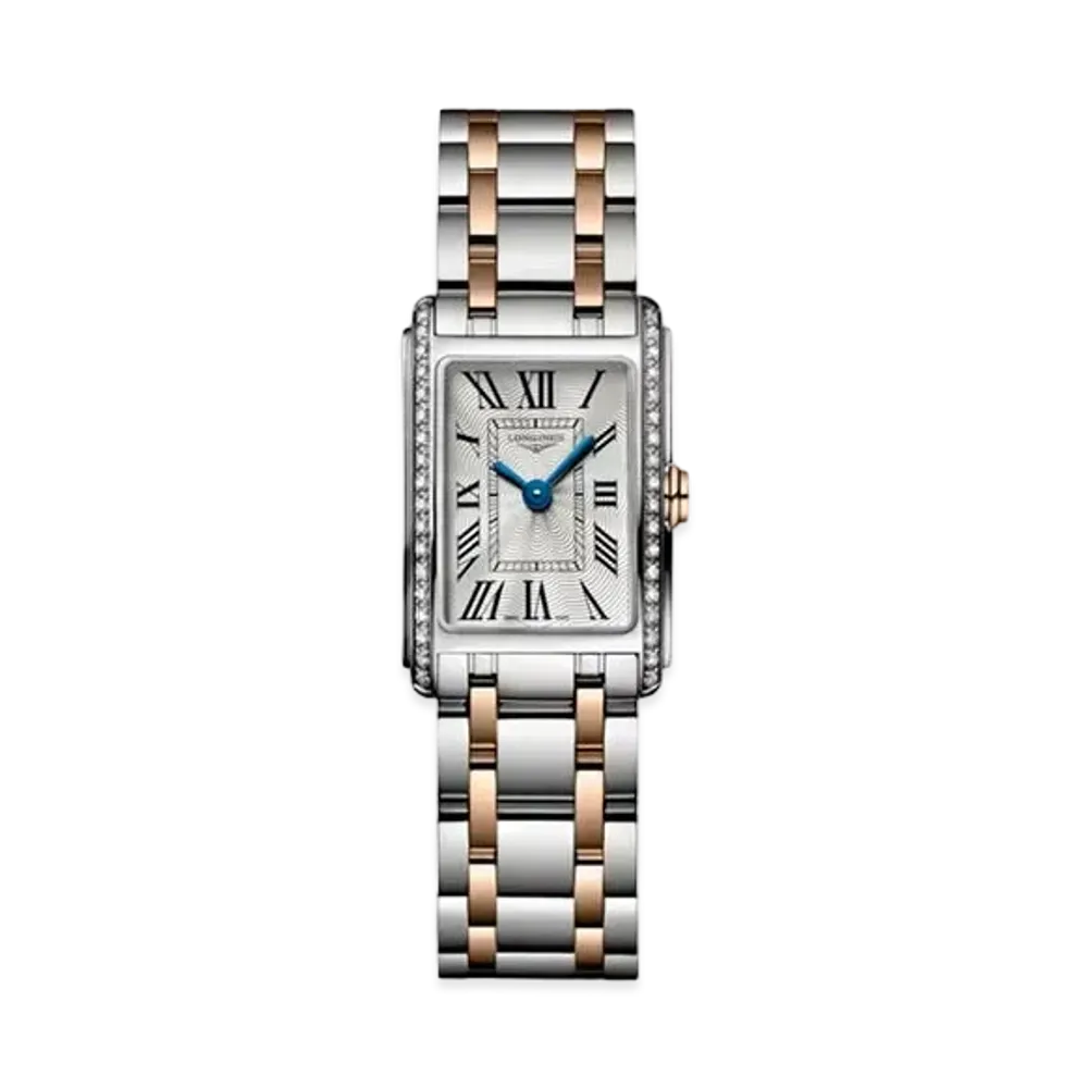 Longines Dolcevita 17.70 x 27.00 mm "Silver Franke/Stainless Steel/Pink Gold Crown" L5.258.5.79.7
