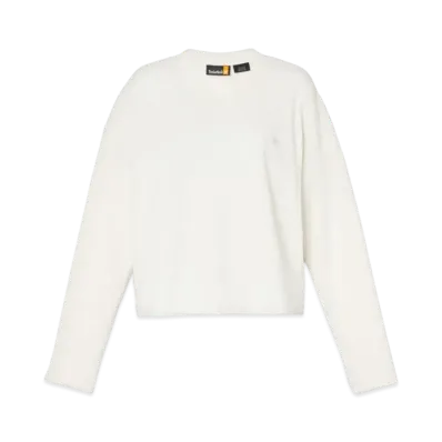 Timberland Ladies Long Sleep Waffle Tee "White"