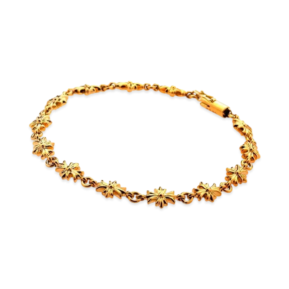 Chrome Hearts 22K Tiny E CH Plus Bracelet "Gold"