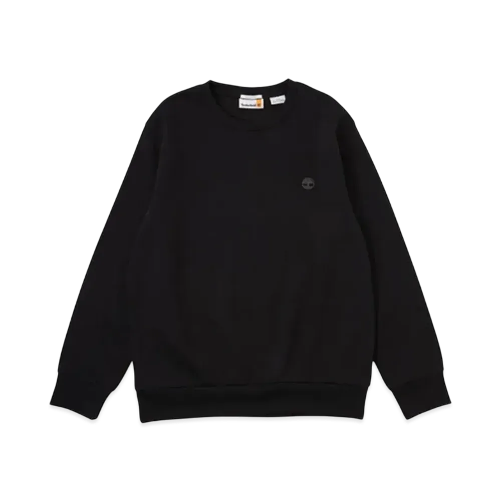 Timberland Men's Oyster River Chest Logo Brush Back Crew Neck Sweat "Black"