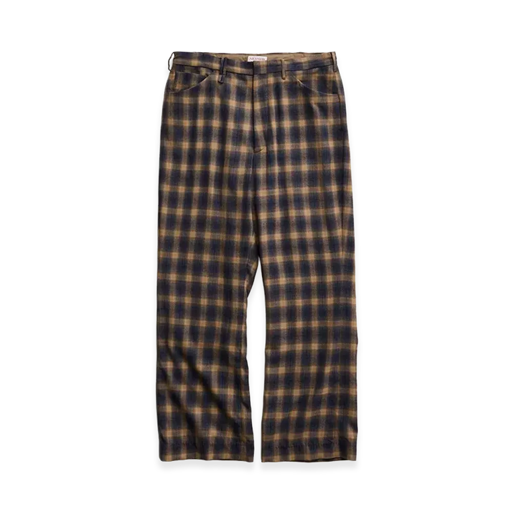 NICENESS C.Finch S140's Ombre Check Semi-Flare Trousers "Beige"