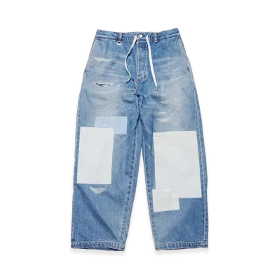 uniform experiment Patchworked Denim Wide-Fitjeans "Indigo"