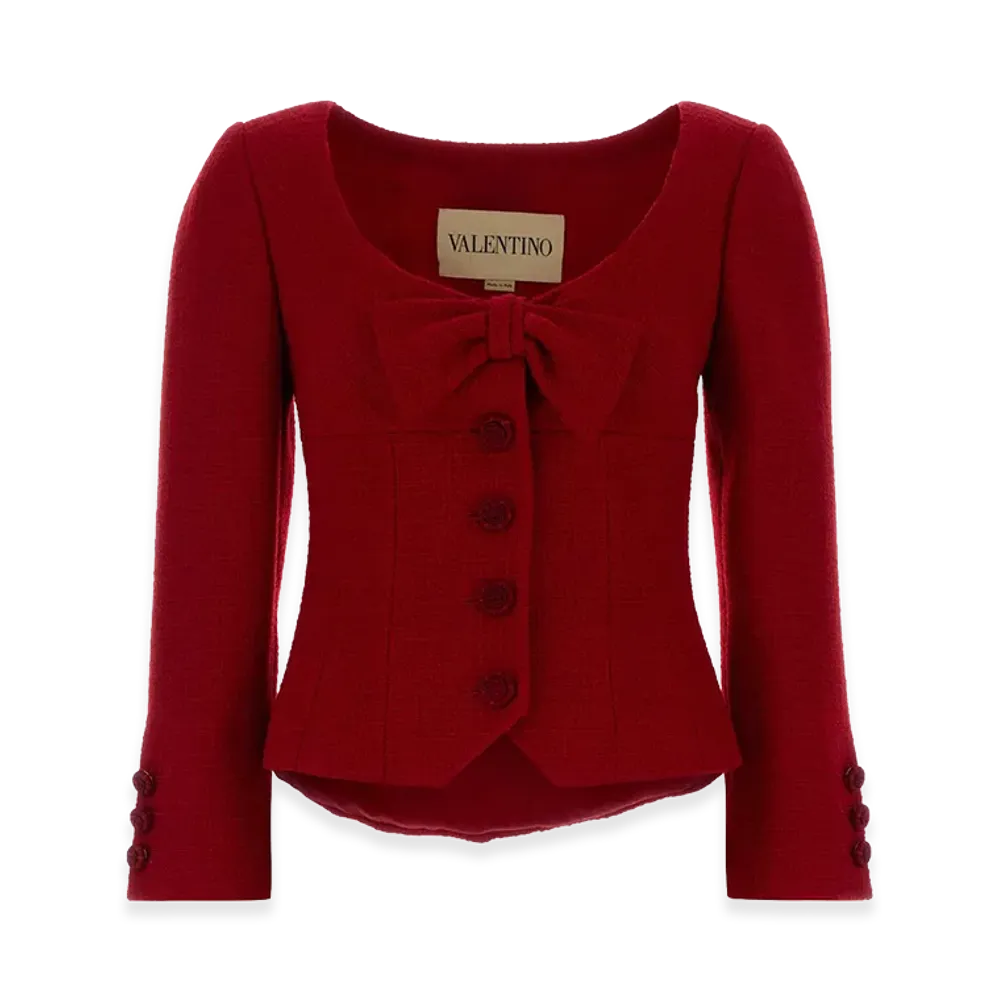 Valentino Women's Tweed Jacket "Red"