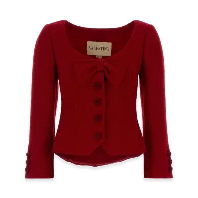 Valentino Women's Tweed Jacket "Red"