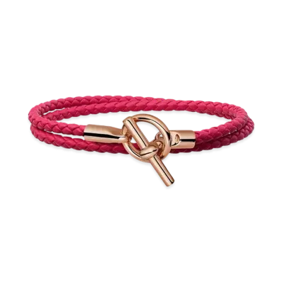 Hermes Glenan Bracelet Swift "Rose Gold/Rose Mexico"