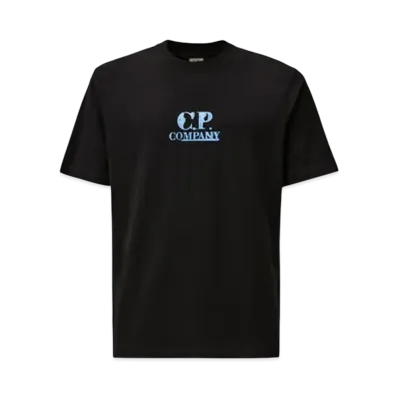 C.P. Company 30/1 Jersey Graphic Logo T-Shirt "Total Eclipse Blue"