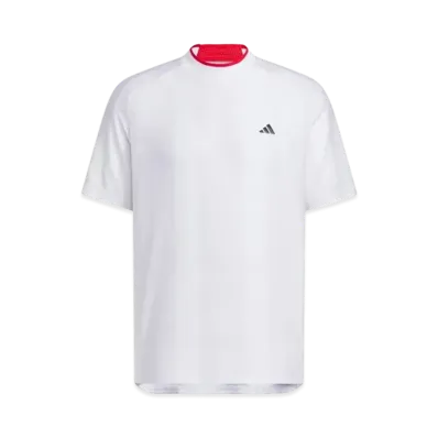 adidas Adizero Mesh Mockneck Short Sleeve Shirt "White"