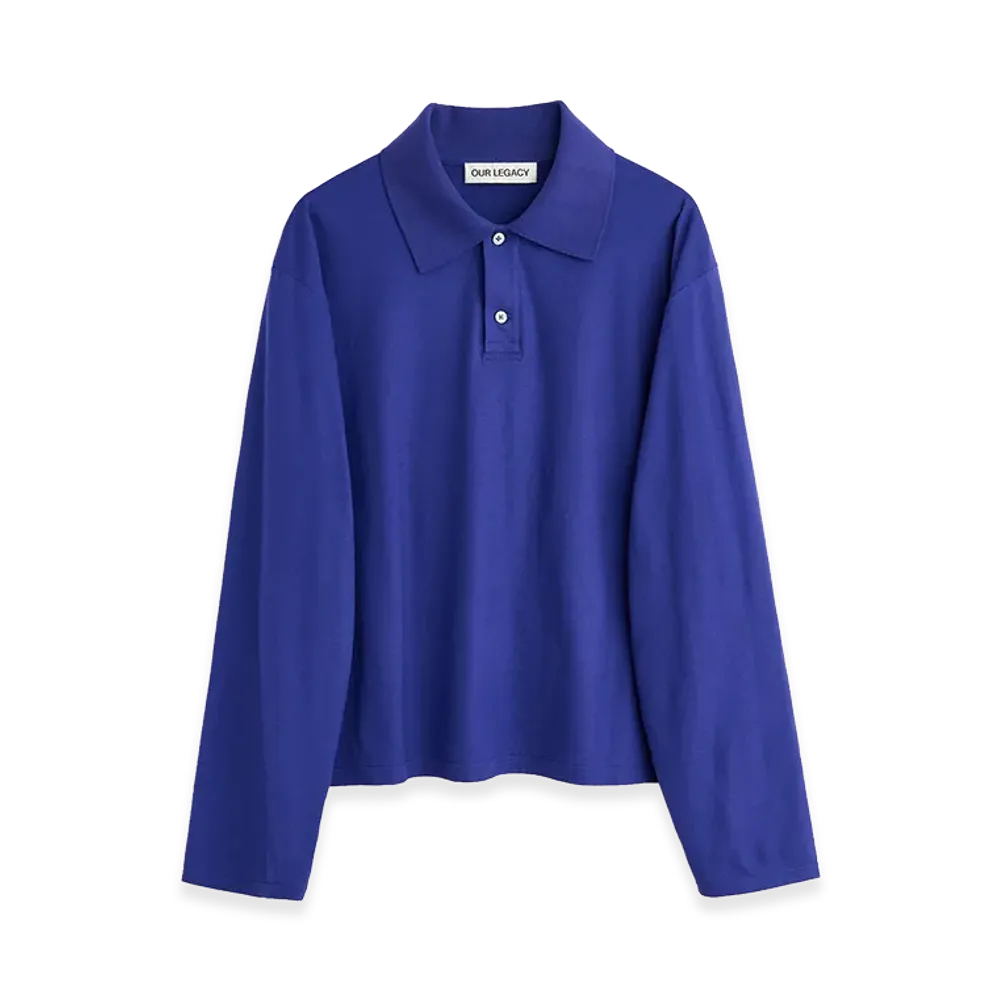 OUR LEGACY Rugby Longsleeve "Deep Blue High Twist Jersey"