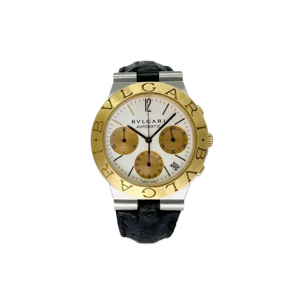 BVLGARI Diagono Sports Chronograph "White/Yellow Gold/Black"