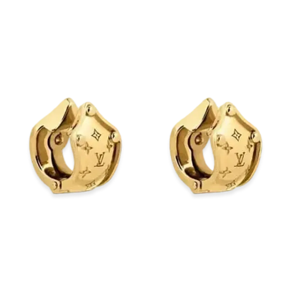 Louis Vuitton Nanogram Clip Earrings "Gold"