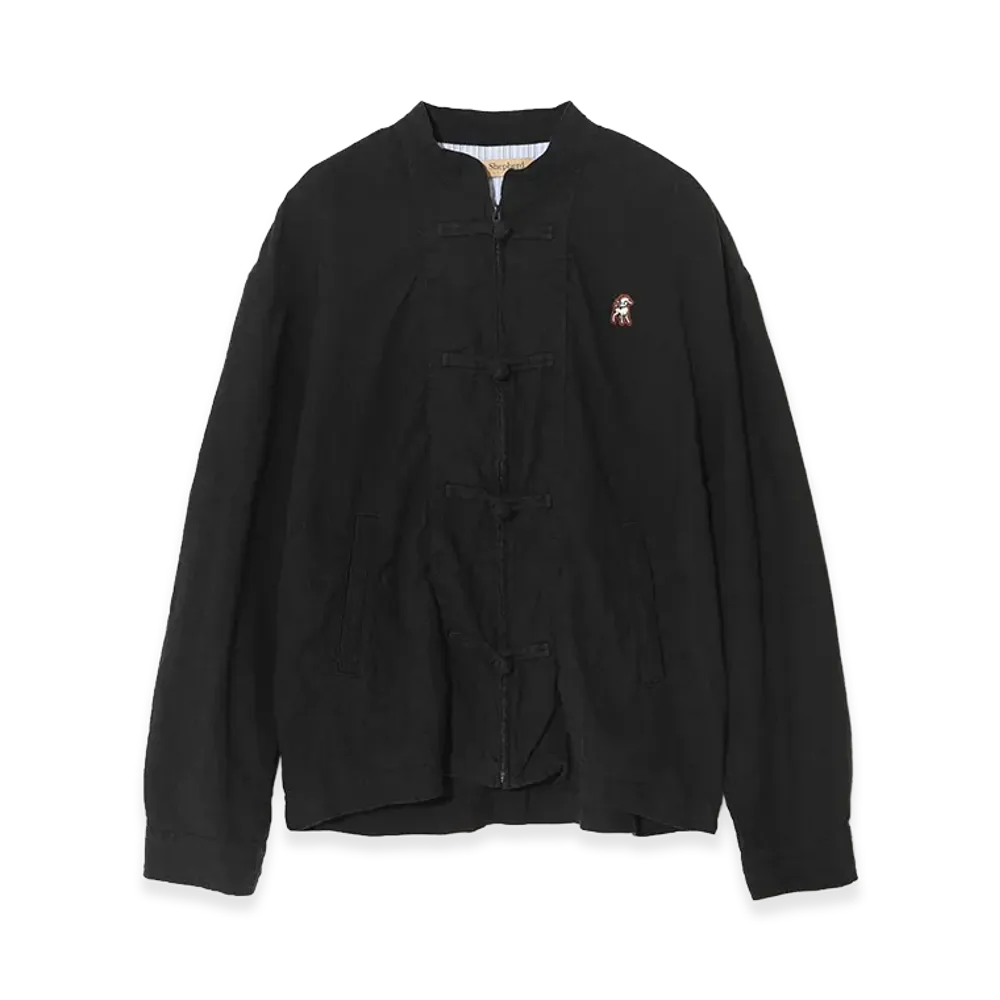 UNDERCOVER Linen Zip-Up China Jacket "Black"