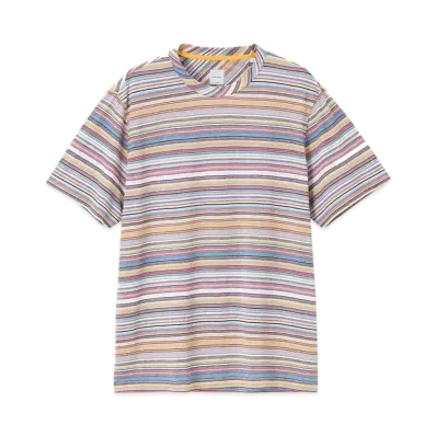 Paul Smith Signature Stripe Short Sleeve Cut And Sew "Multi"