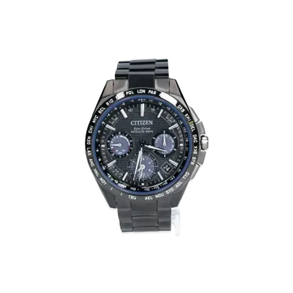 CITIZEN Atessa Eco-Drive Double Direct Flight "Light Black/Blue" CC9017-59L