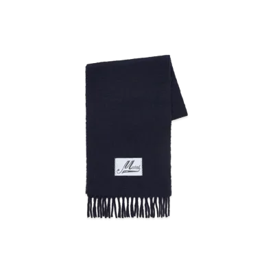 MARNI Women's Logo Patch Scarf "Blue"