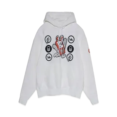 Cav Empt (C.E) HAND MOBILE HEAVY HOODY "White"