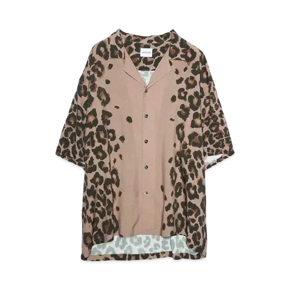 BUENA VISTA Leopard bowling shirt "BEIGE"