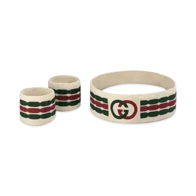 GUCCI Interlocking G Band Set "Sherry"