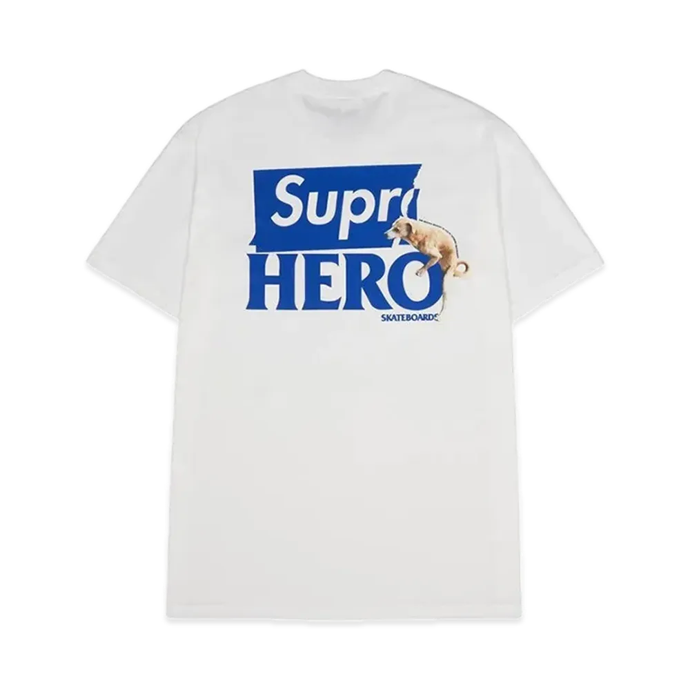 シュプリーム x アンタイヒーロー ドッグ Tシャツ "ホワイト"