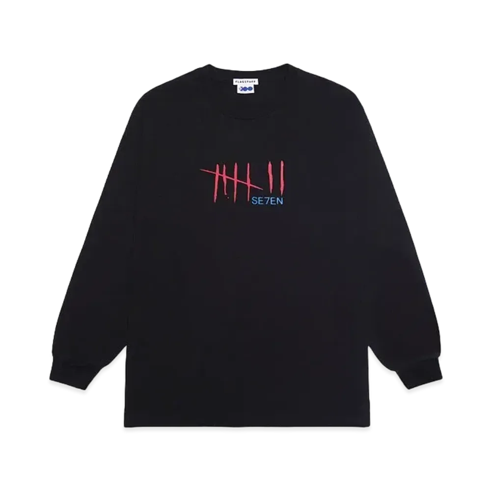 SE7EN x F-LAGSTUF-F L/S Tee "BLACK"