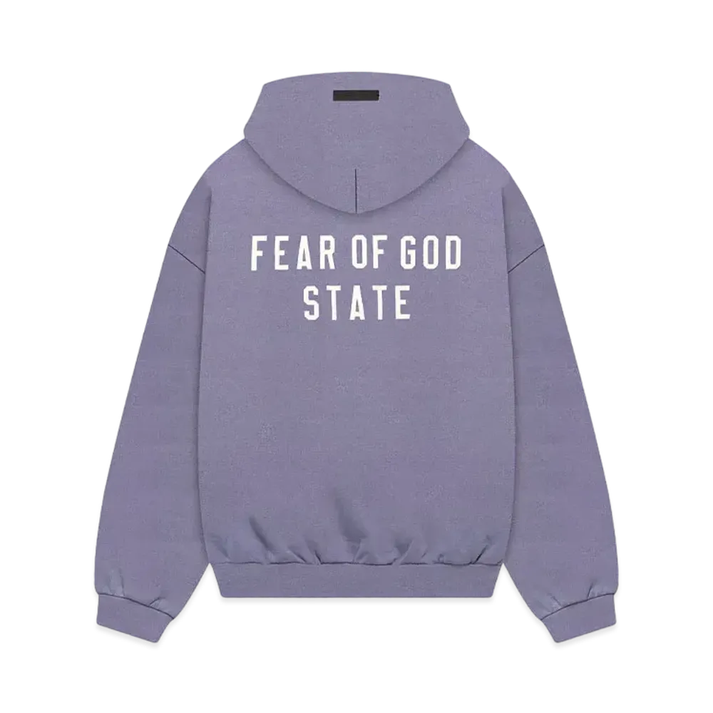 FEAR OF GOD Essentials Heavy Fleece Fullzip Hoodie "Lavender"