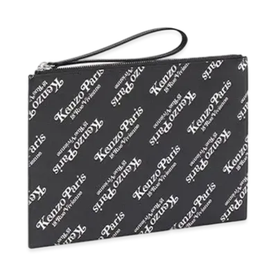 KENZO x VERDY Large Leather Pouch "Black"